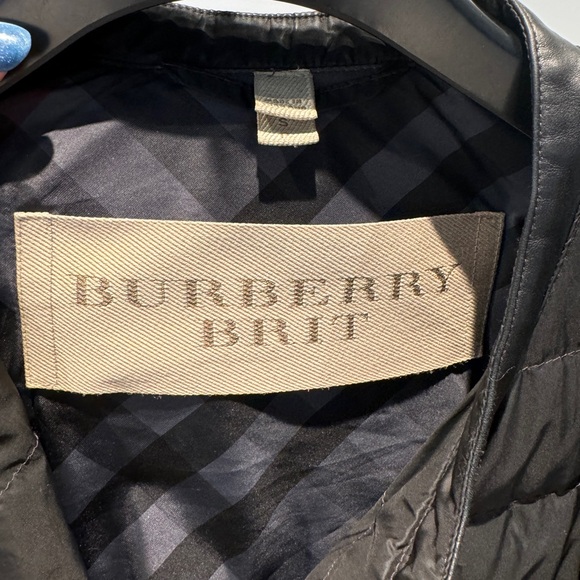 Burberry Biker Jacket duck Down Filled Lambs Leather Trim - Picture 4 of 8